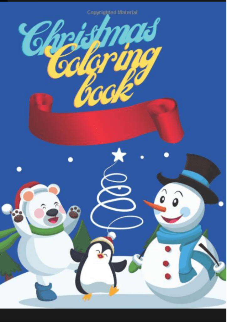Christmas coloring book cover
