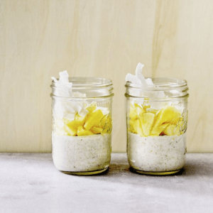 Sugar-free piña colada overnight oats